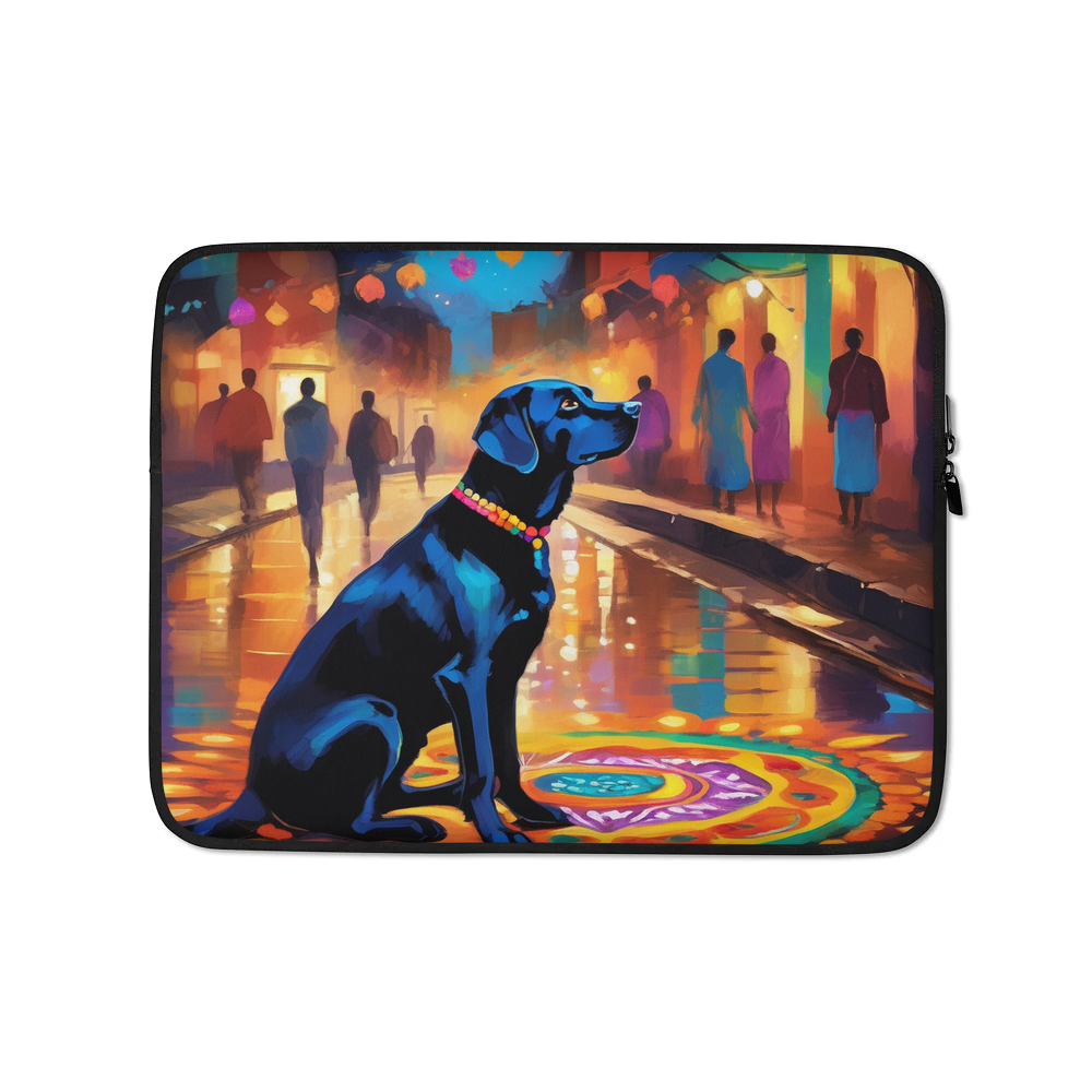 PugMug Custom Black Labrador Retriever Laptop Sleeve