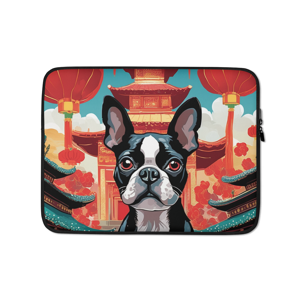 PugMug Custom Boston Terrier Laptop Sleeve