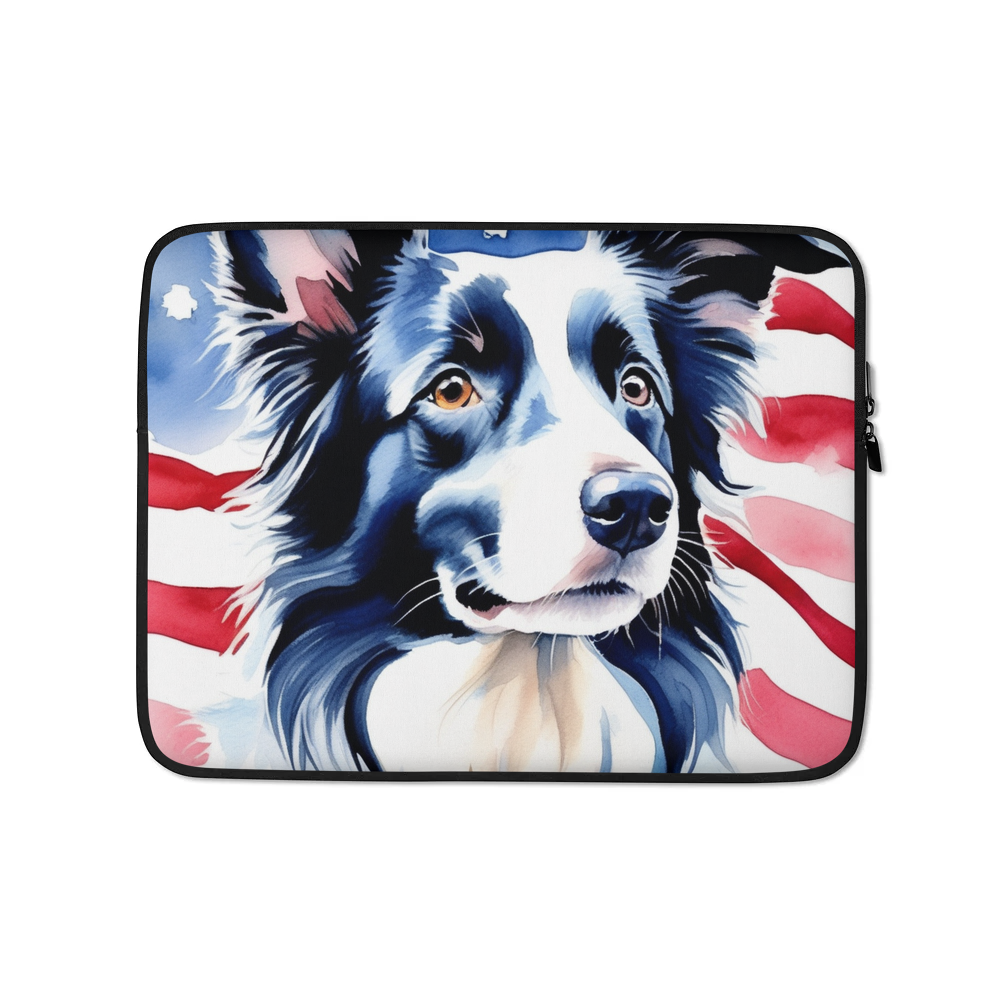 PugMug Custom Blue Merle Border Collie Laptop Sleeve