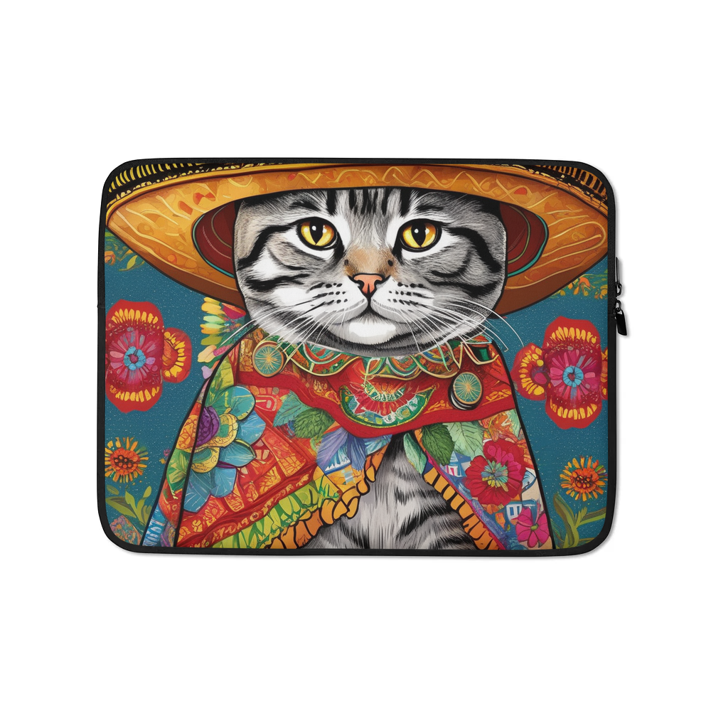 PugMug Custom Tabby Scottish Fold Cat Laptop Sleeve