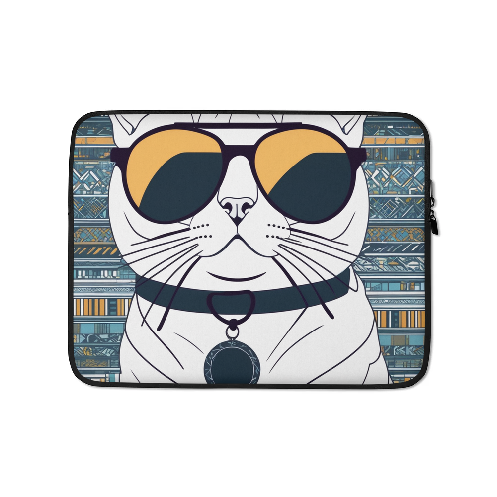 PugMug Custom White Scottish Fold Cat Laptop Sleeve