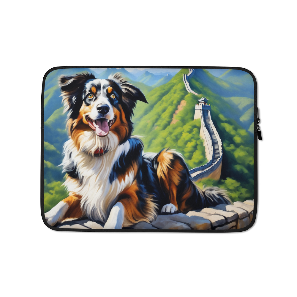 PugMug Custom Australian Shepherd Dog Laptop Sleeve