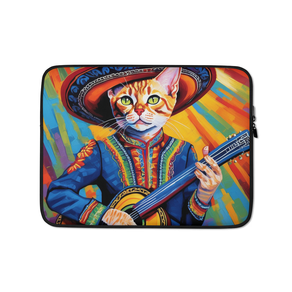 PugMug Custom Tabby Devon Rex Cat Laptop Sleeve