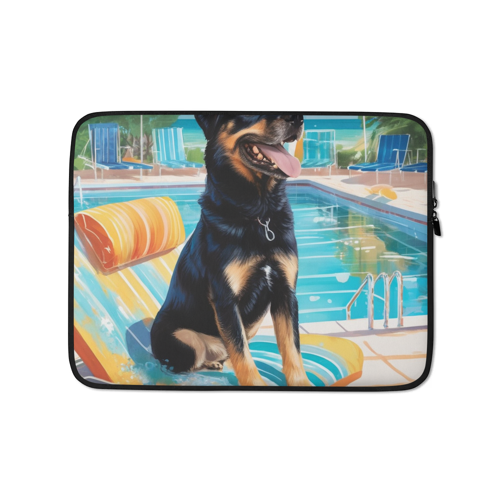 PugMug Custom Blue Laptop Sleeve