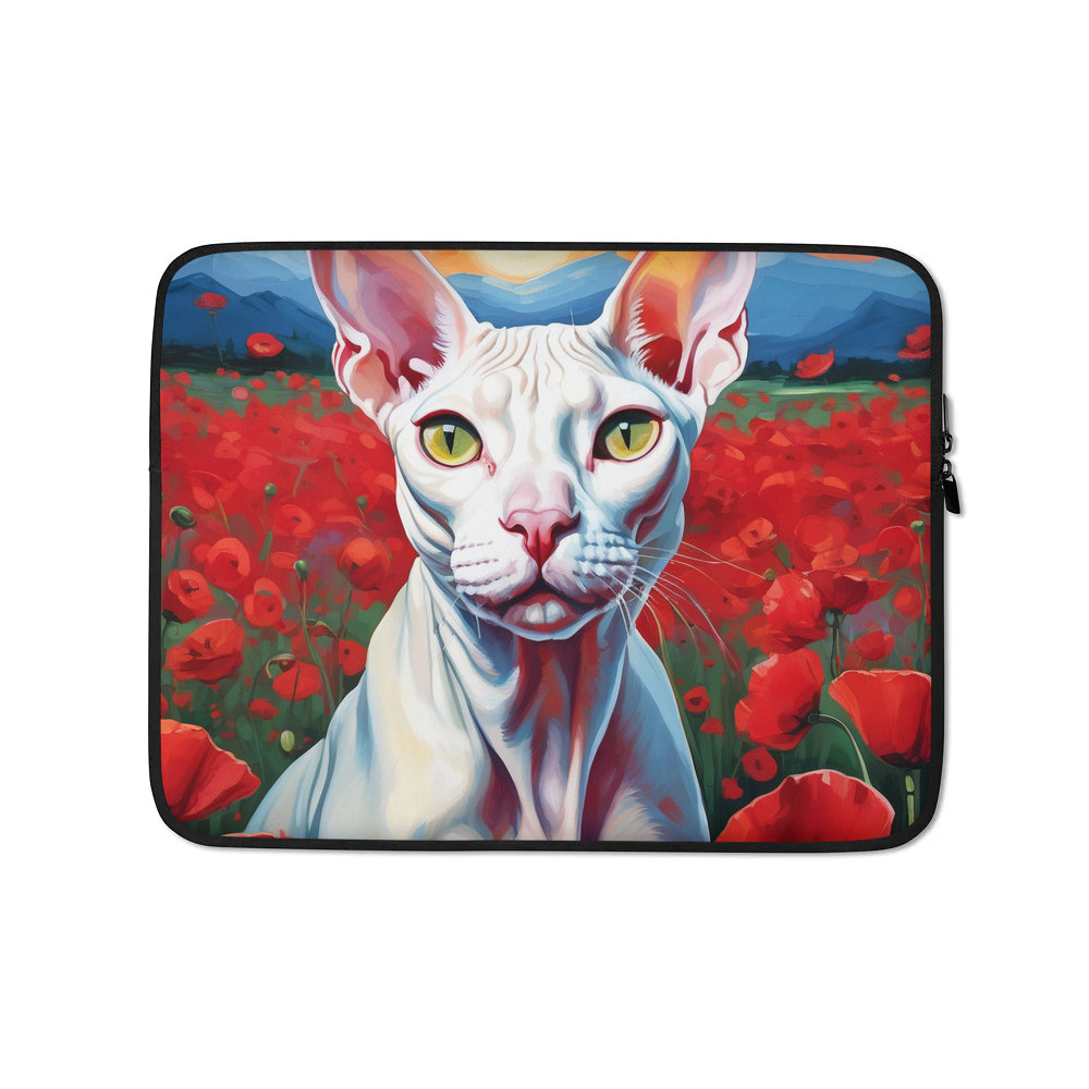 PugMug Custom White Sphynx Cat Laptop Sleeve