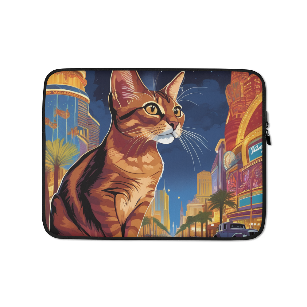 PugMug Custom Tabby Abyssinian Cat Laptop Sleeve