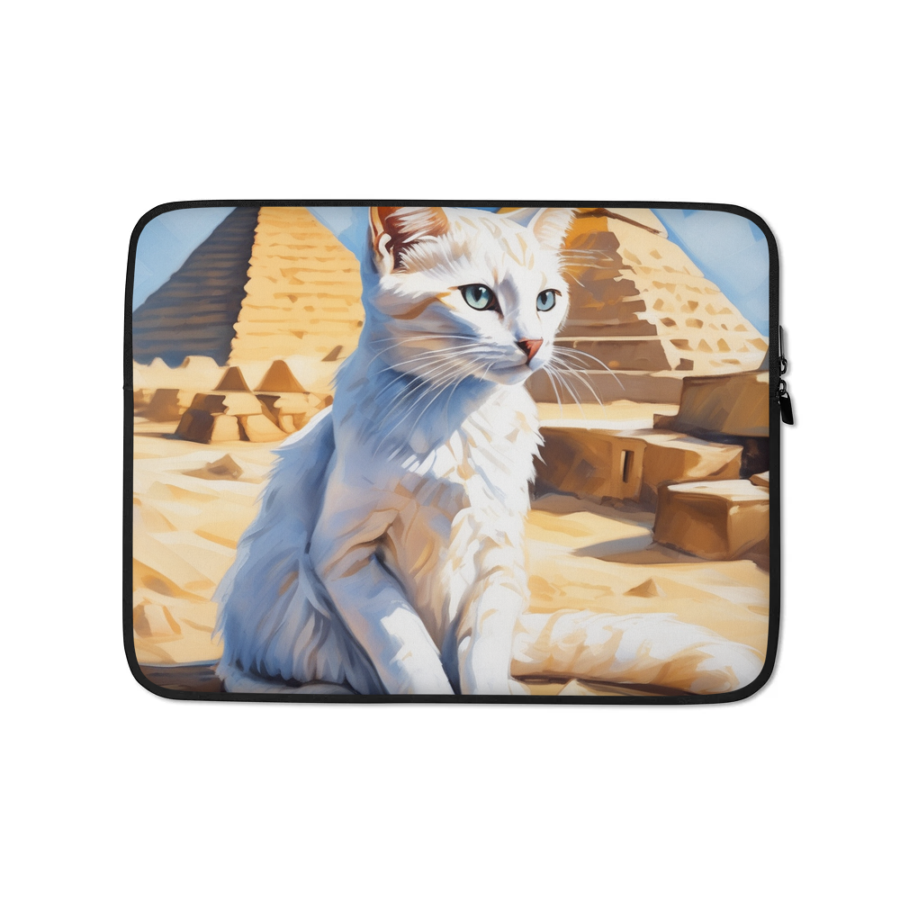 PugMug Custom White Companion Cat Laptop Sleeve