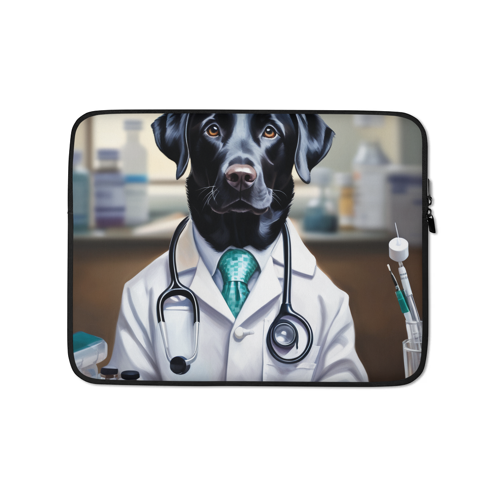 PugMug Custom Black Labrador Retriever Laptop Sleeve