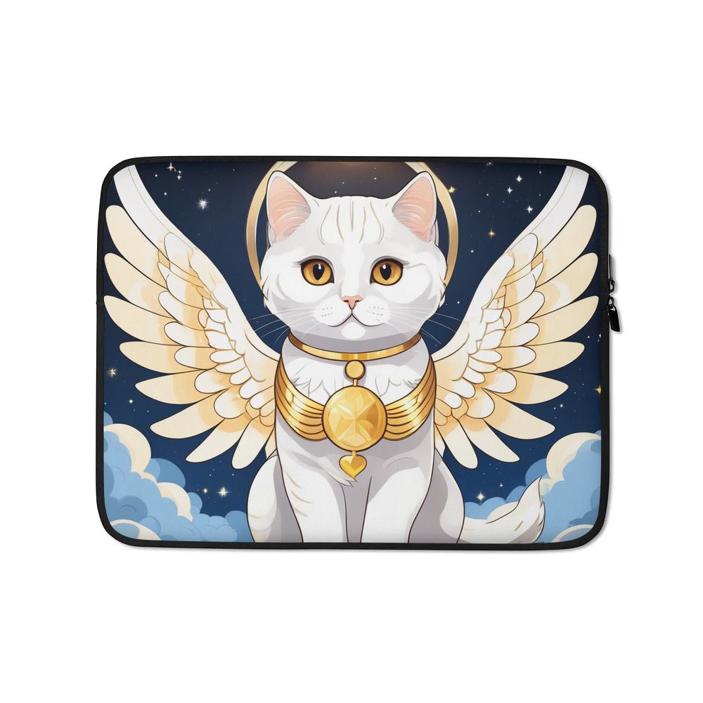 PugMug Custom White Scottish Fold Cat Laptop Sleeve