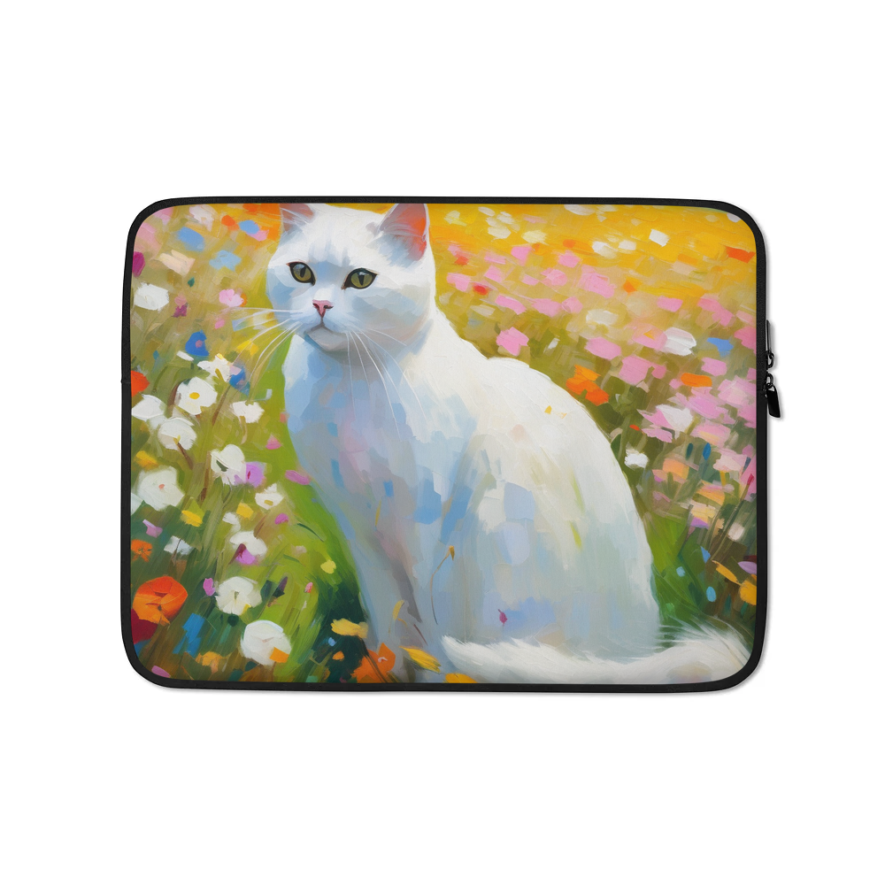 PugMug Custom White British Shorthair Cat Laptop Sleeve