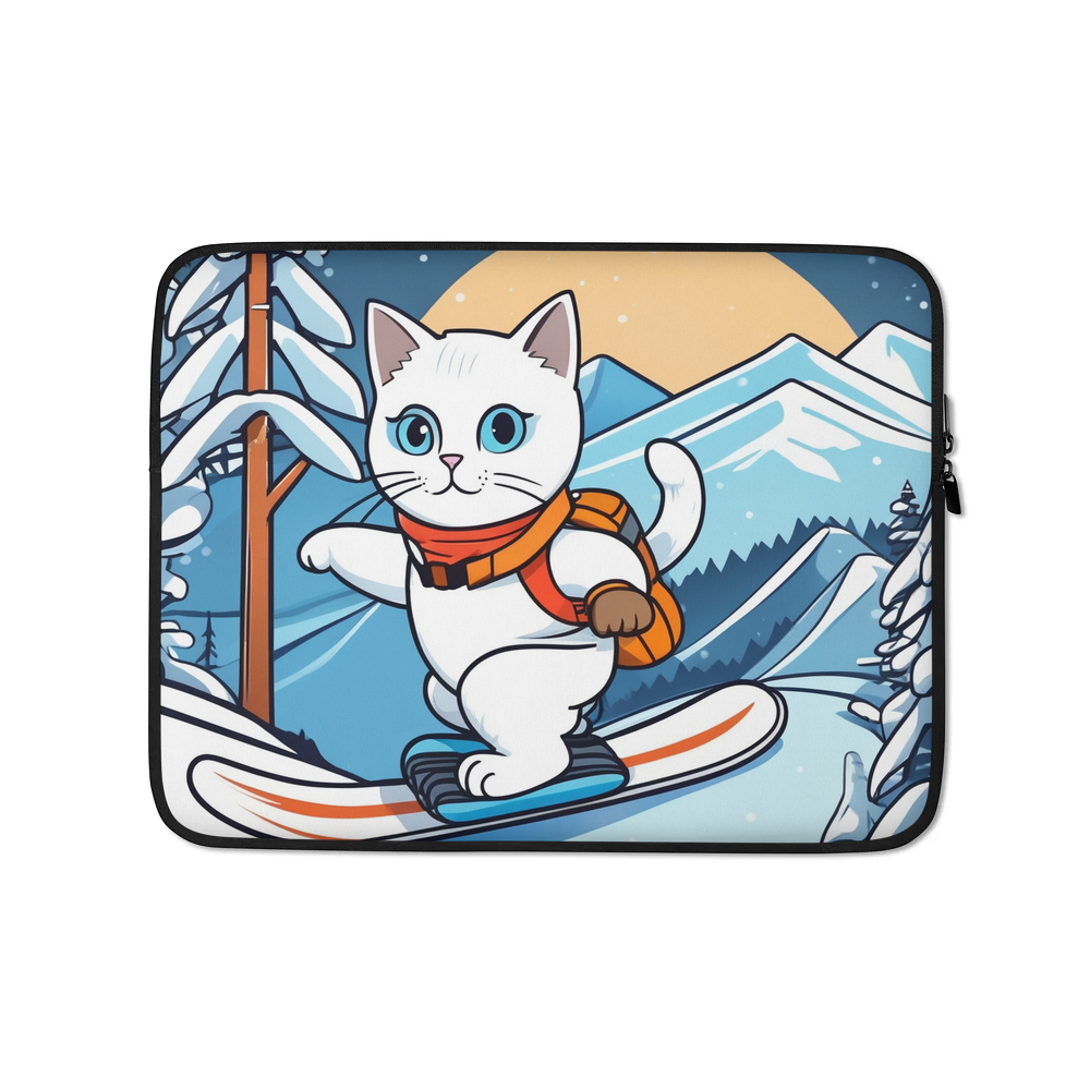 PugMug Custom White Companion Cat Laptop Sleeve