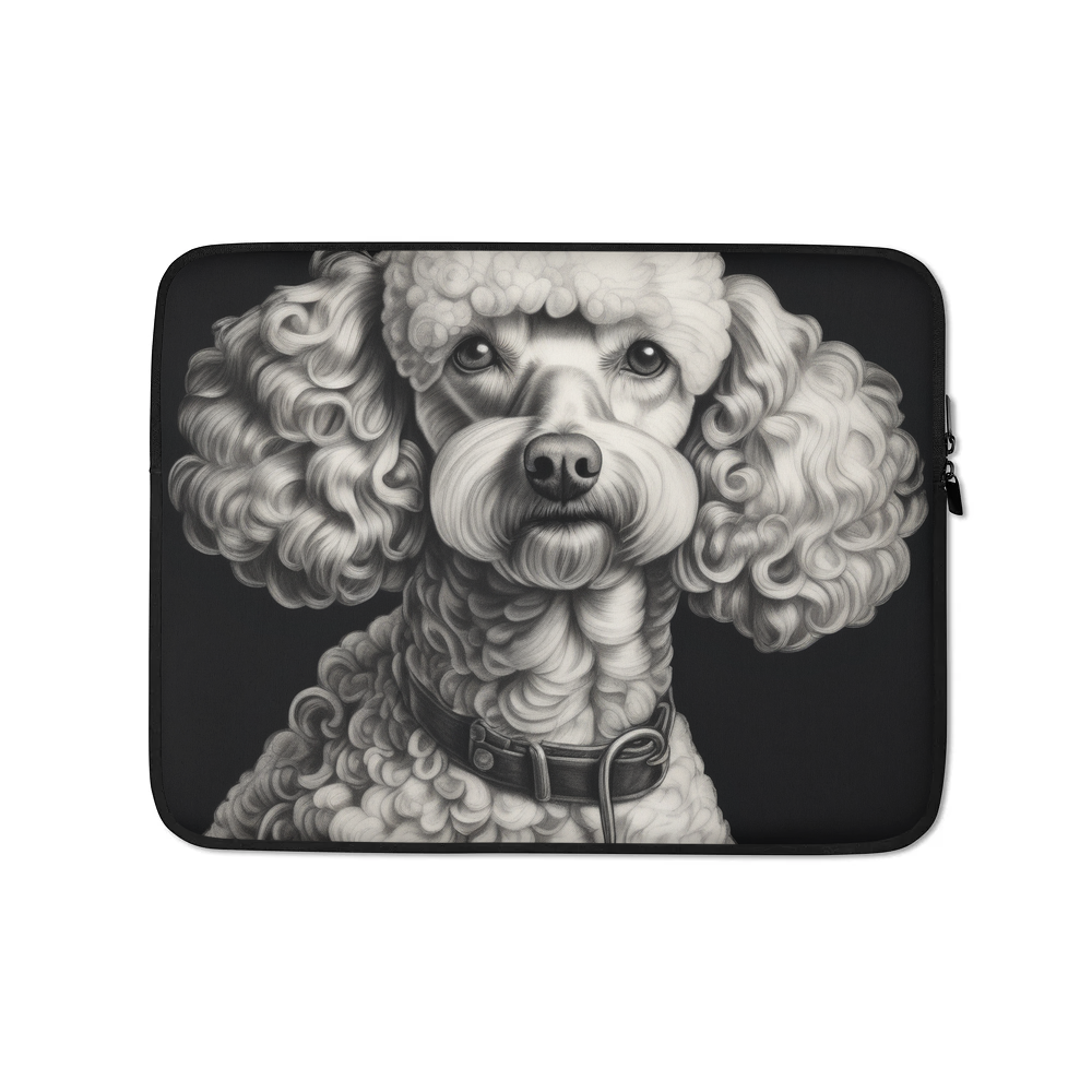 PugMug Custom White Poodle Laptop Sleeve