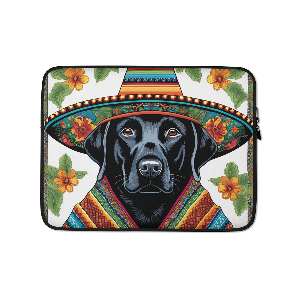 PugMug Custom Black Labrador Retriever Laptop Sleeve