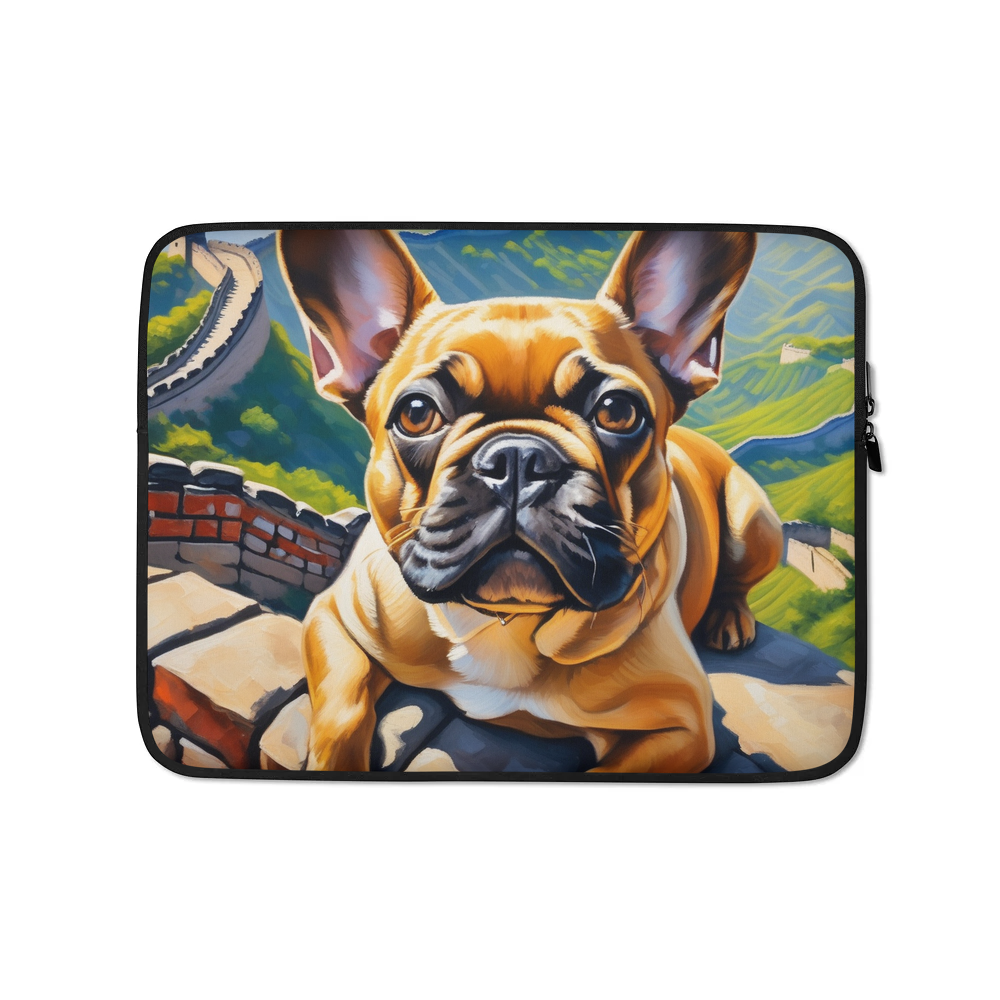 PugMug Custom Tan French Bulldog Laptop Sleeve