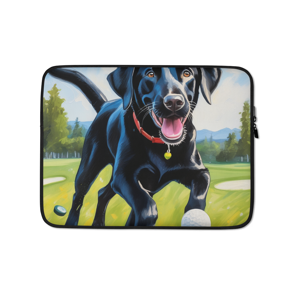 PugMug Custom Black Labrador Retriever Laptop Sleeve