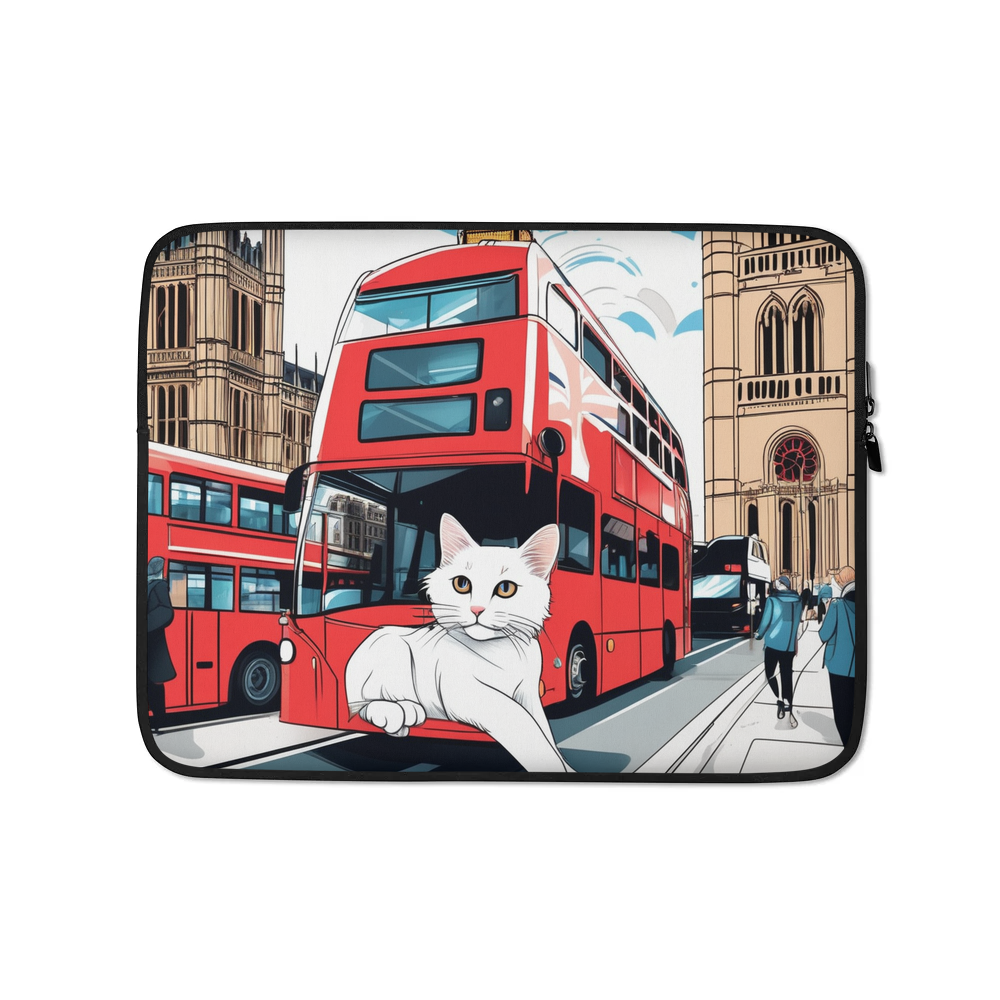 PugMug Custom White Companion Cat Laptop Sleeve