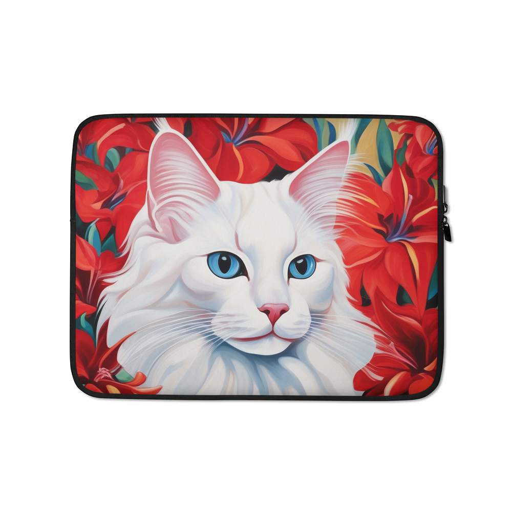PugMug Custom White Ragdoll Cat Laptop Sleeve