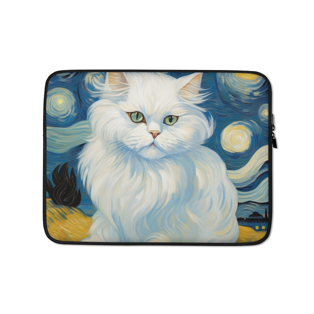 PugMug Custom White Persian Cat Laptop Sleeve