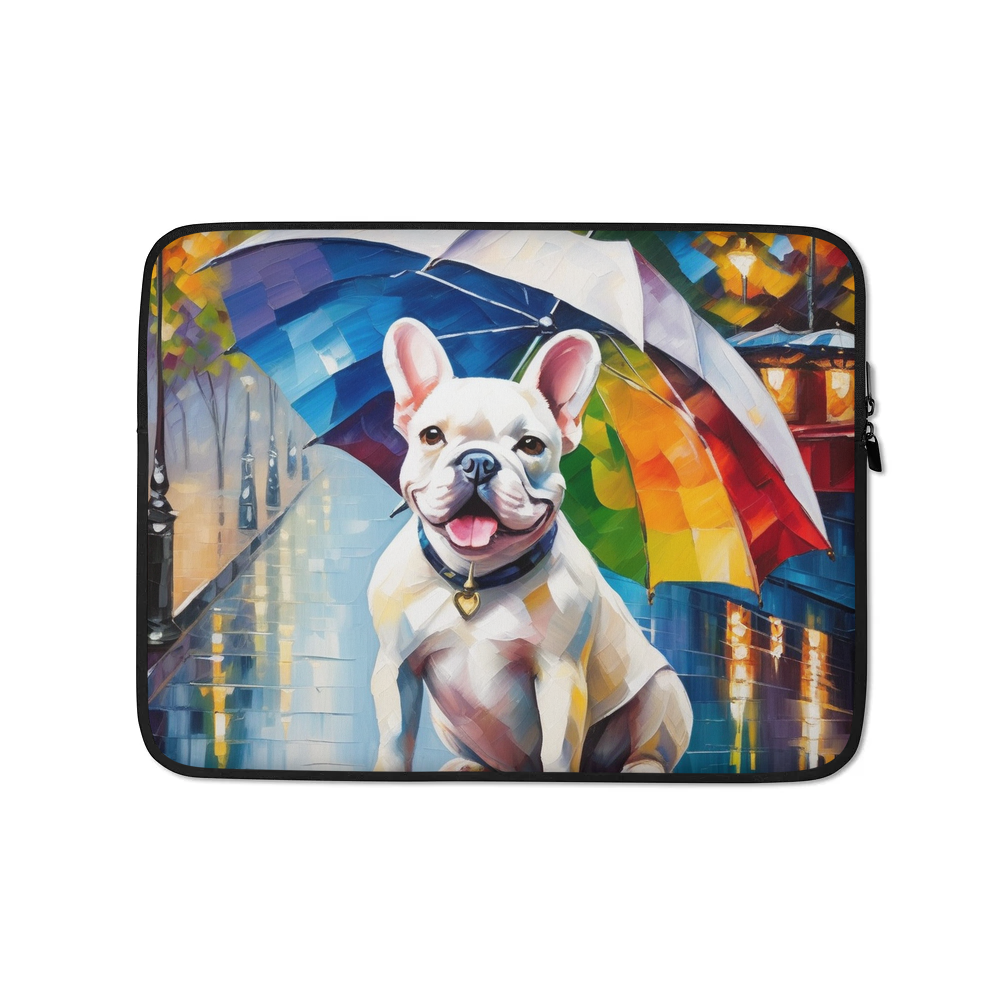 PugMug Custom White French Bulldog Laptop Sleeve