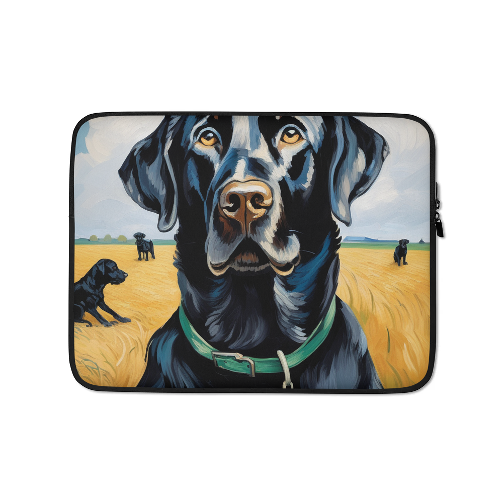 PugMug Custom Black Labrador Retriever Laptop Sleeve