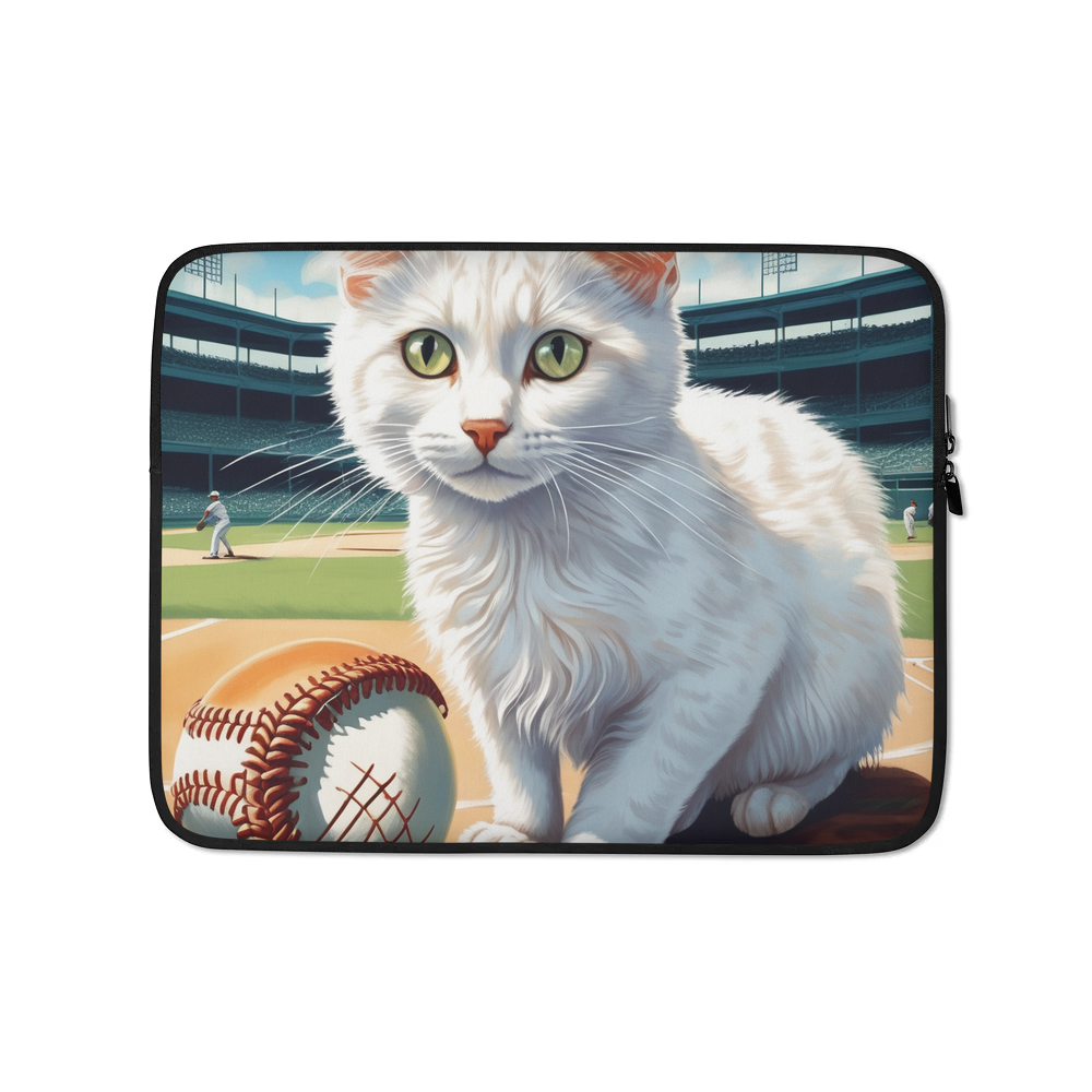 PugMug Custom White Companion Cat Laptop Sleeve
