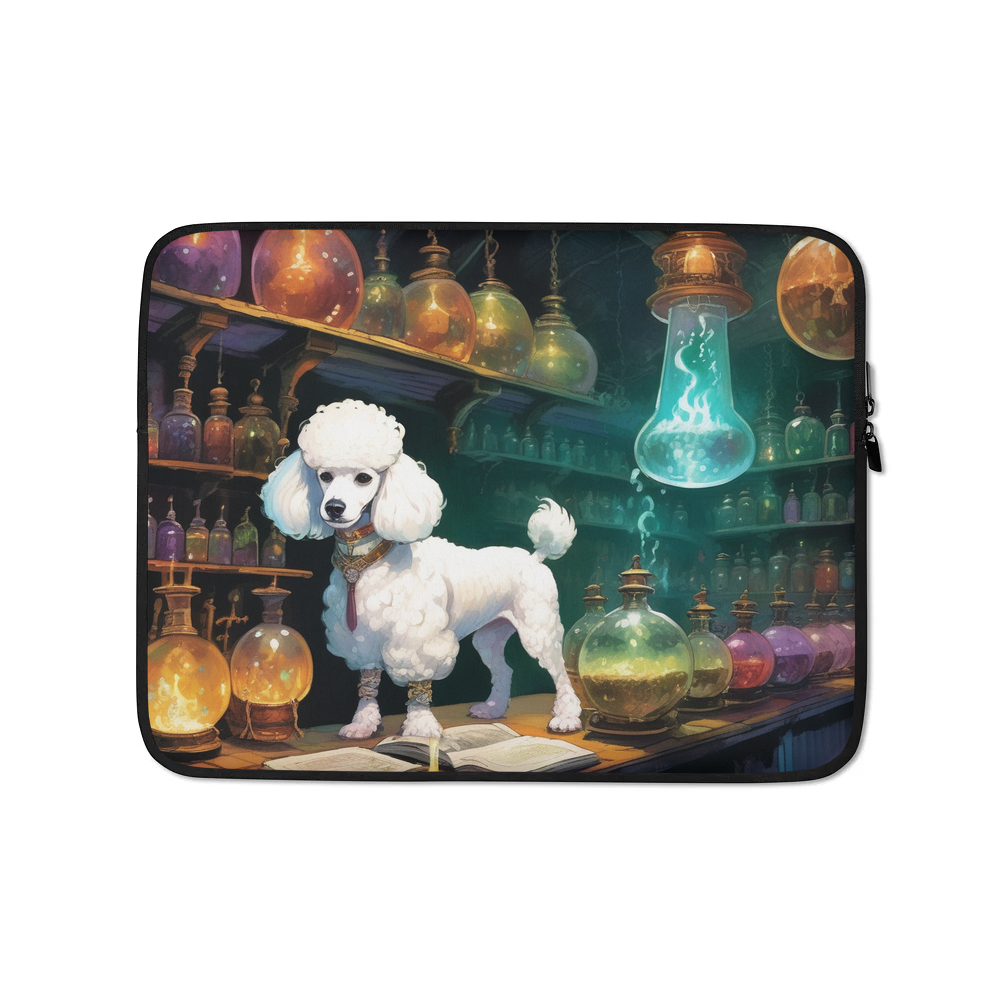 PugMug Custom White Poodle Laptop Sleeve