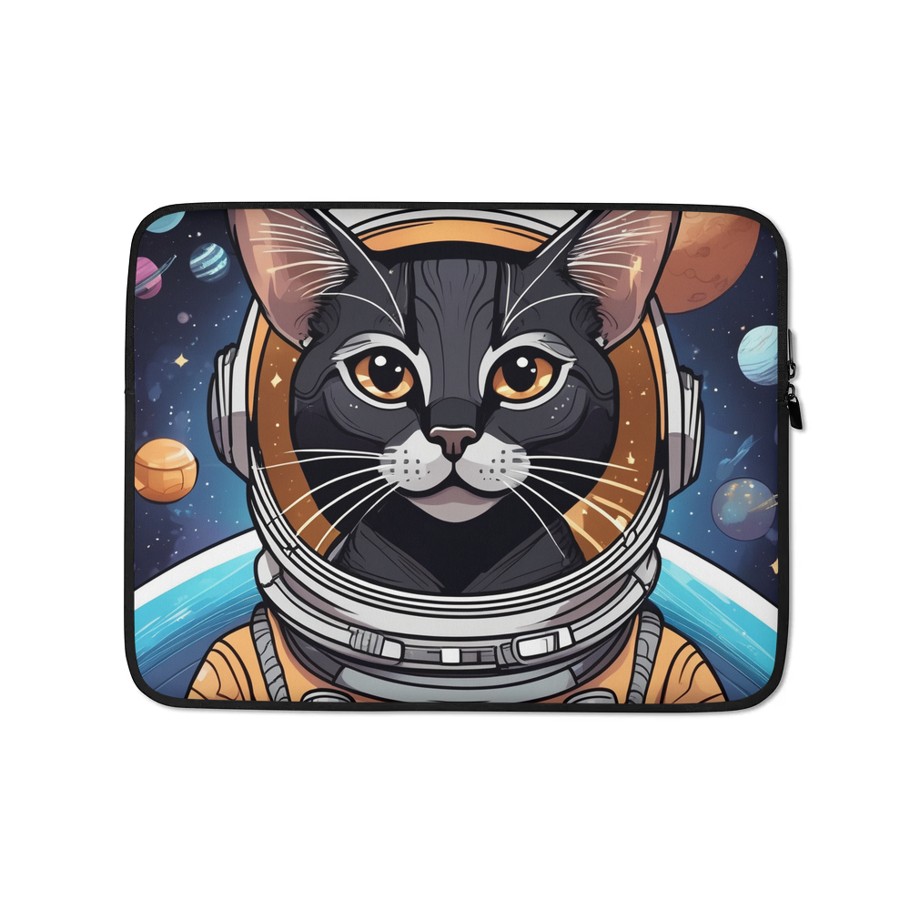 PugMug Custom Black Abyssinian Cat Laptop Sleeve