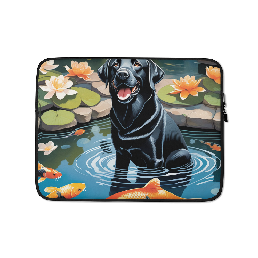 PugMug Custom Black Labrador Retriever Laptop Sleeve