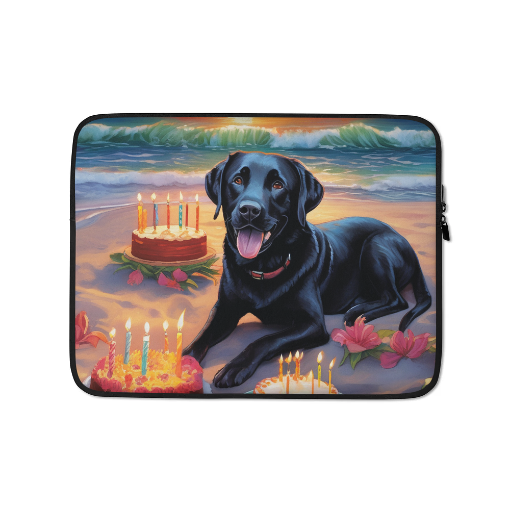 PugMug Custom Black Labrador Retriever Laptop Sleeve