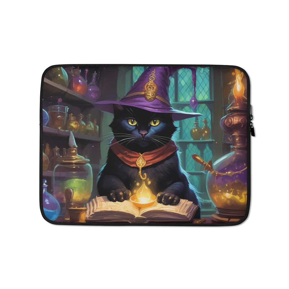 PugMug Custom Black Exotic Cat Laptop Sleeve