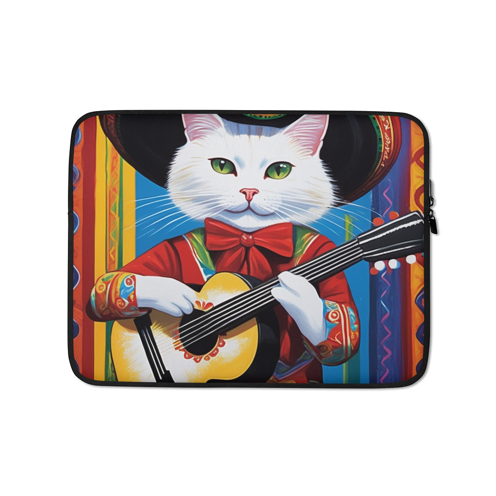 PugMug Custom White Companion Cat Laptop Sleeve