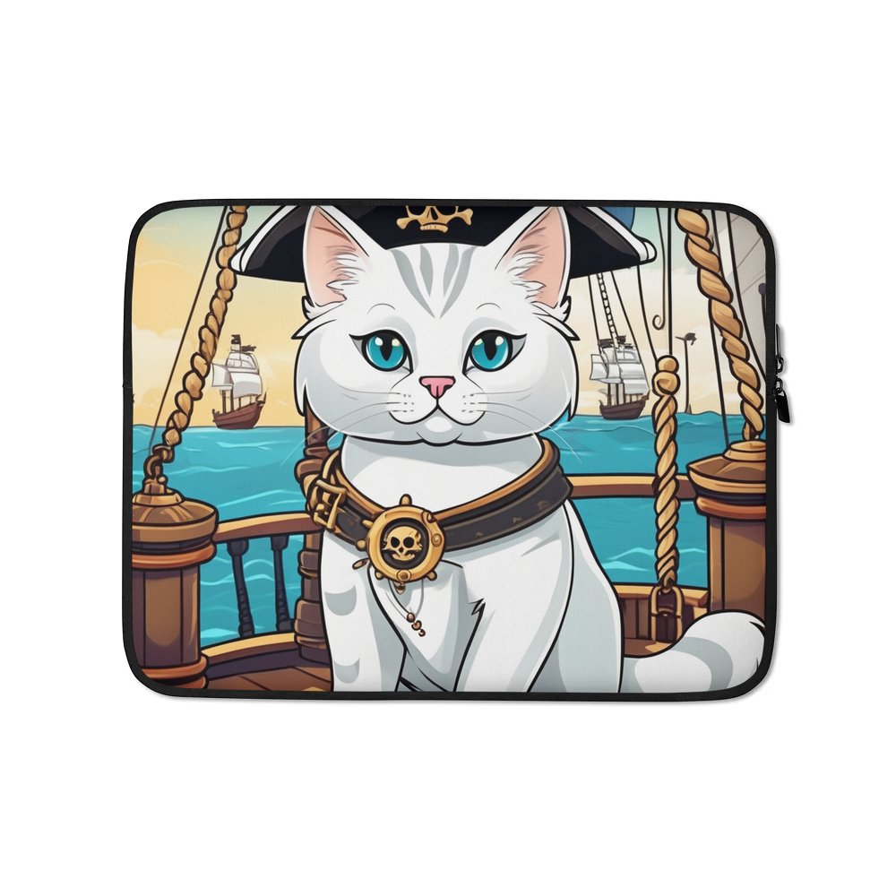 PugMug Custom White Exotic Cat Laptop Sleeve