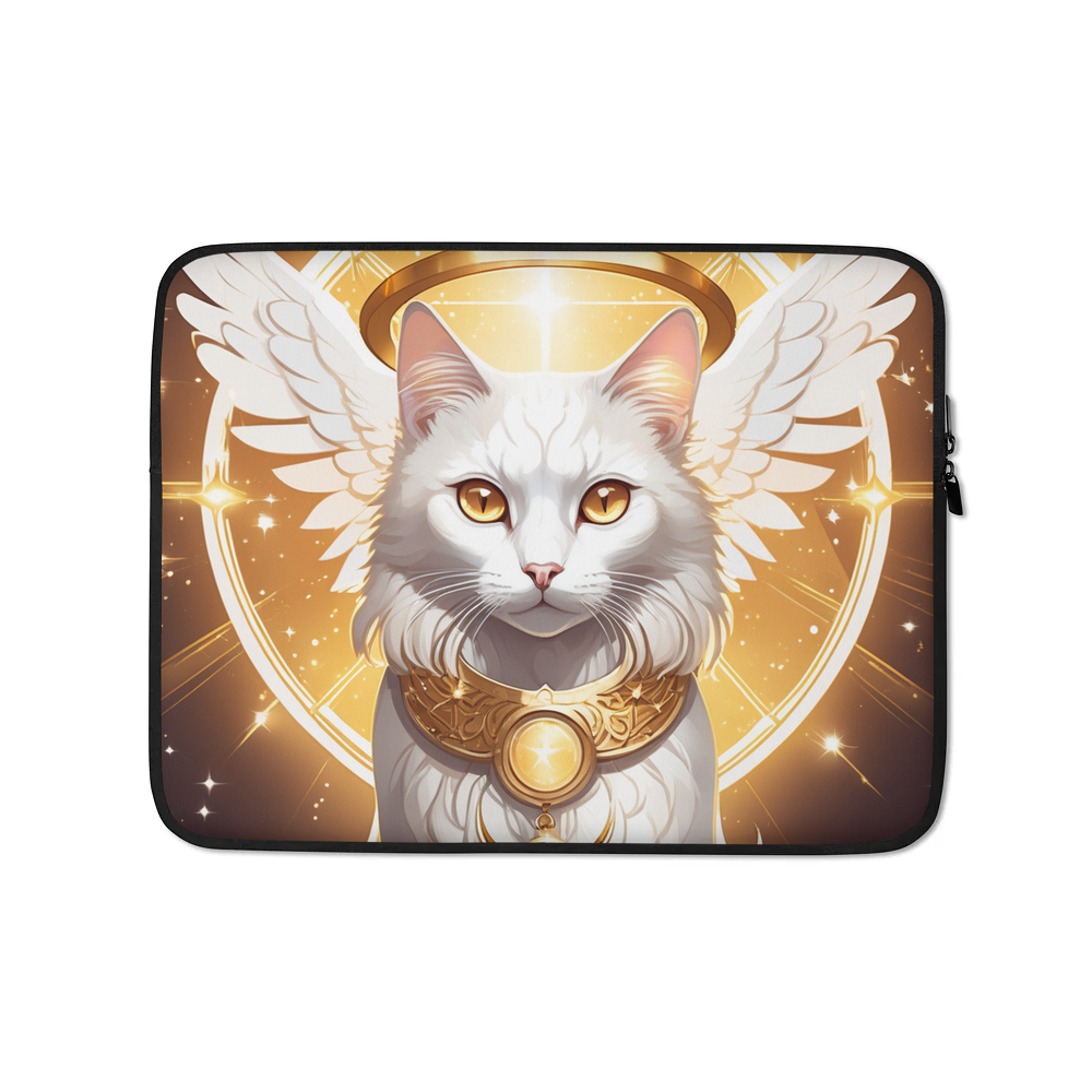 PugMug Custom White Companion Cat Laptop Sleeve