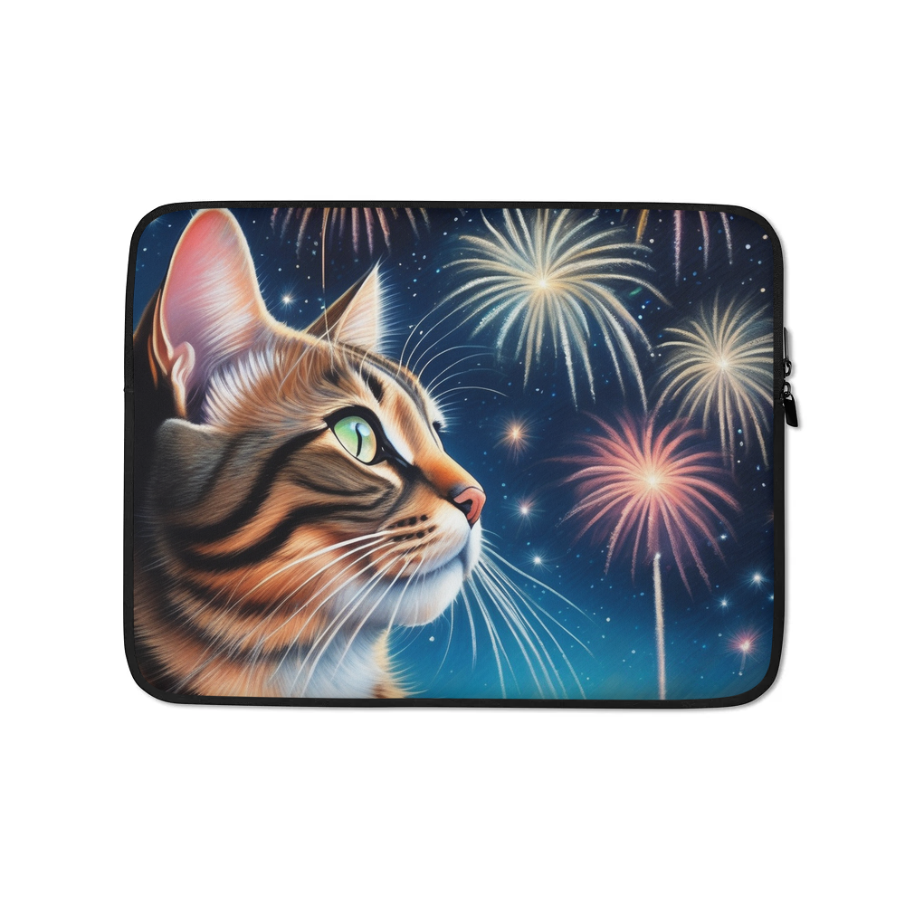 PugMug Custom Tabby Exotic Cat Laptop Sleeve