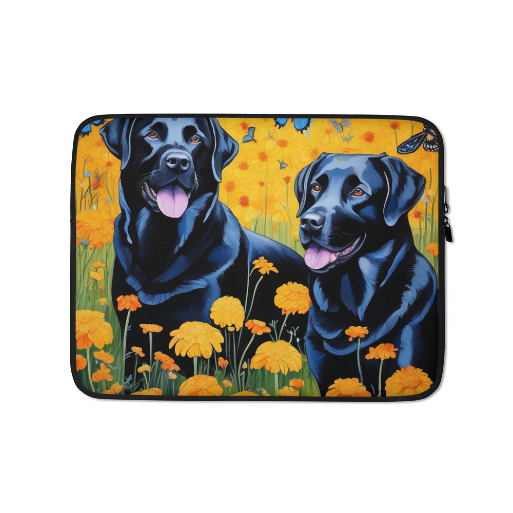 PugMug Custom Black Labrador Retriever Laptop Sleeve