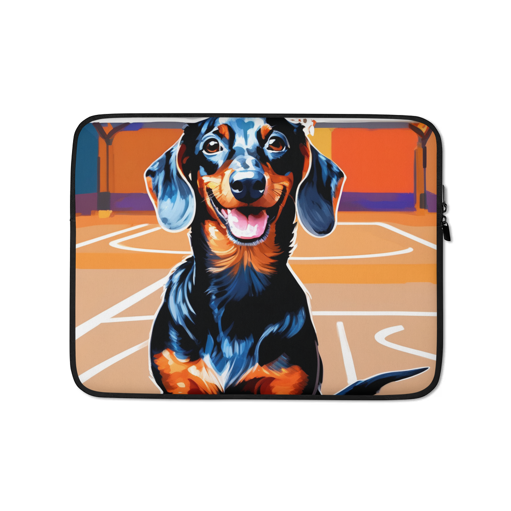 PugMug Custom Black Dachshund Laptop Sleeve