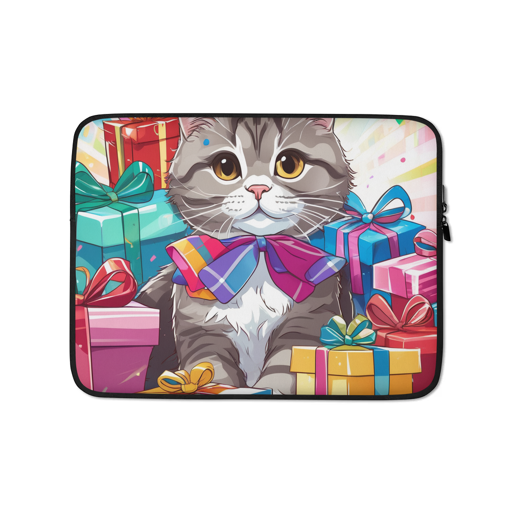 PugMug Custom Tabby Scottish Fold Cat Laptop Sleeve