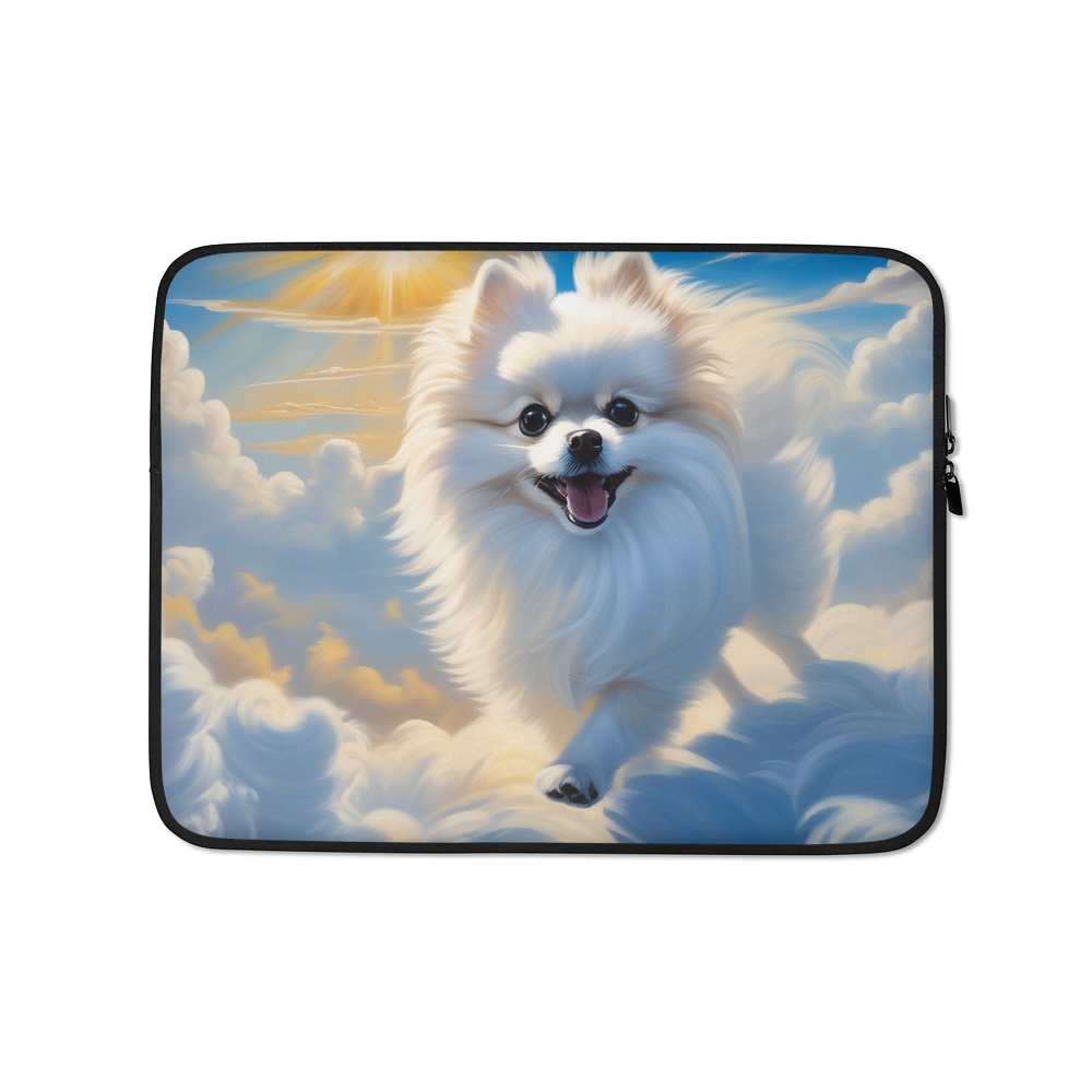 PugMug Custom White Pomeranian Laptop Sleeve