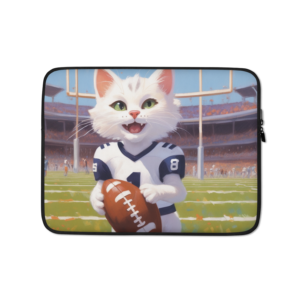 PugMug Custom White Companion Cat Laptop Sleeve