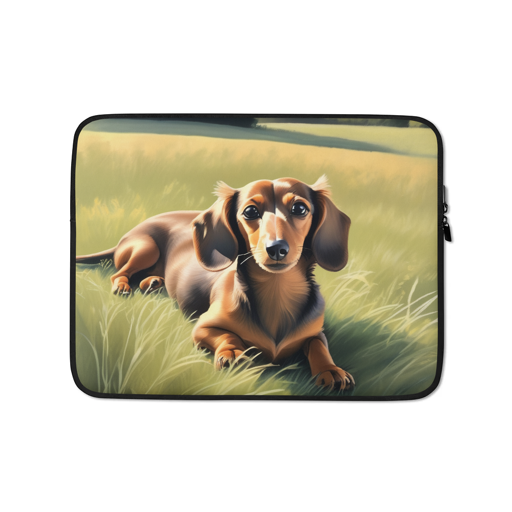 PugMug Custom Tan Dachshund Laptop Sleeve