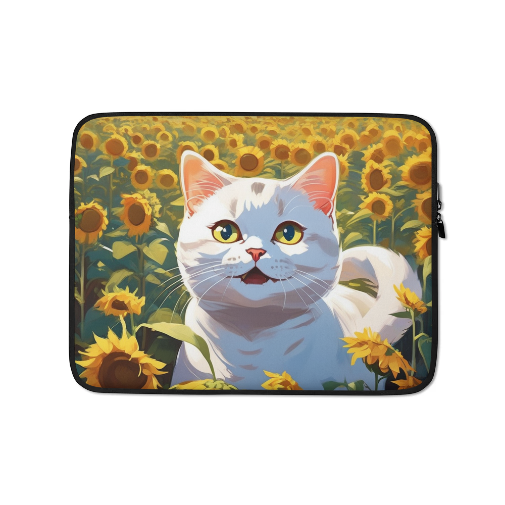 PugMug Custom White British Shorthair Cat Laptop Sleeve