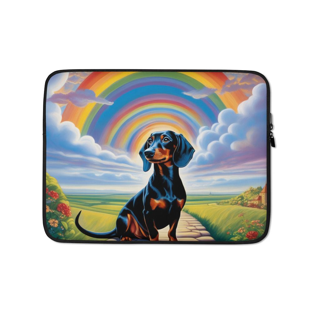 PugMug Custom Black Dachshund Laptop Sleeve