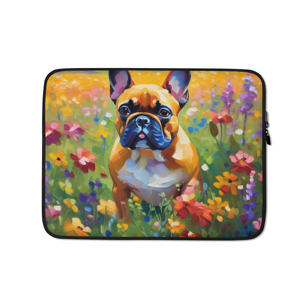 PugMug Custom Tan French Bulldog Laptop Sleeve