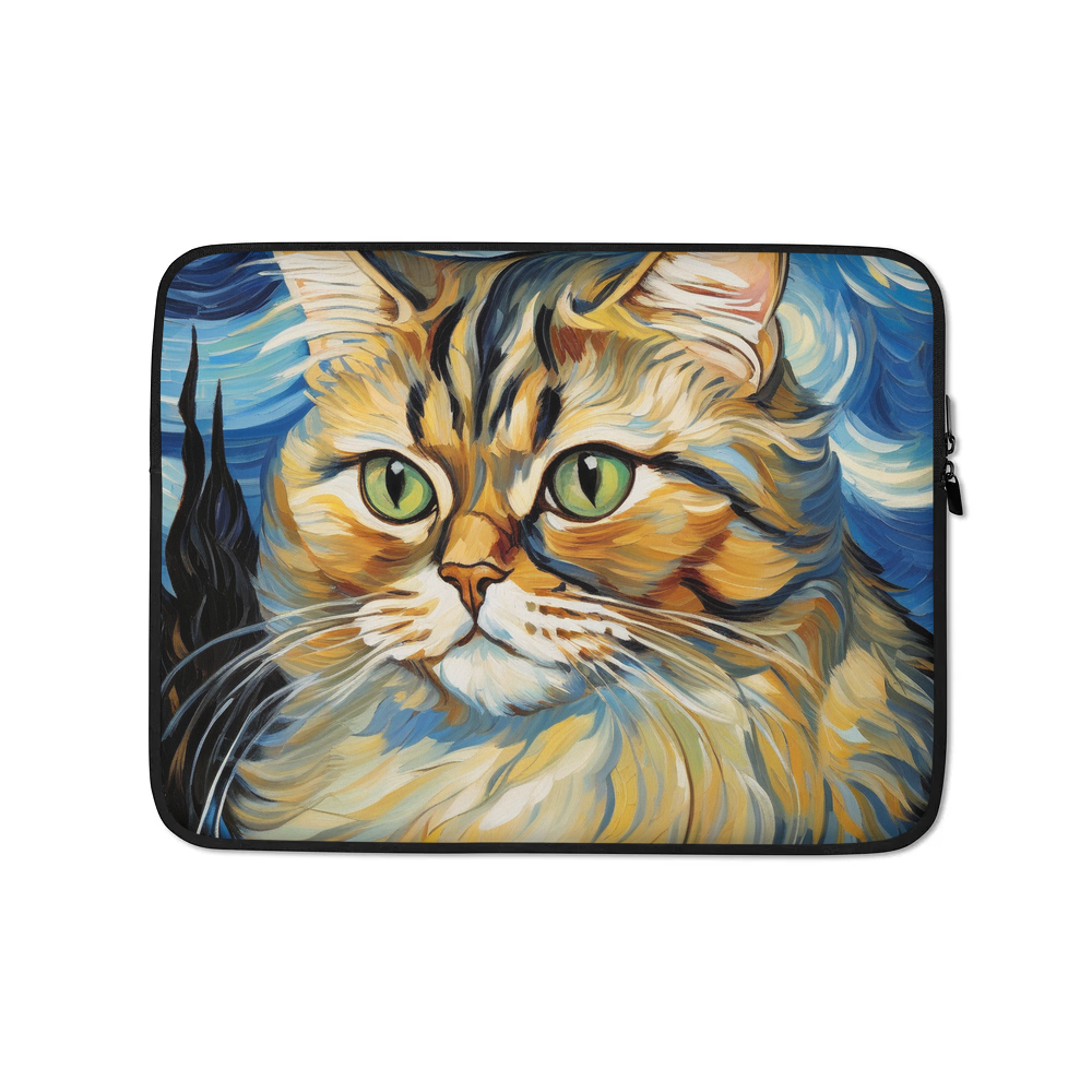 PugMug Custom Tabby Persian Cat Laptop Sleeve