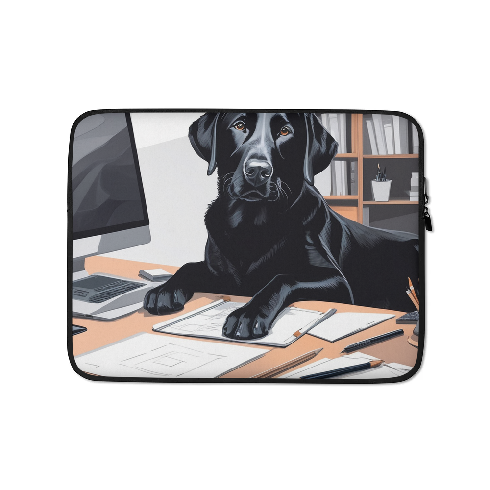 PugMug Custom Black Labrador Retriever Laptop Sleeve