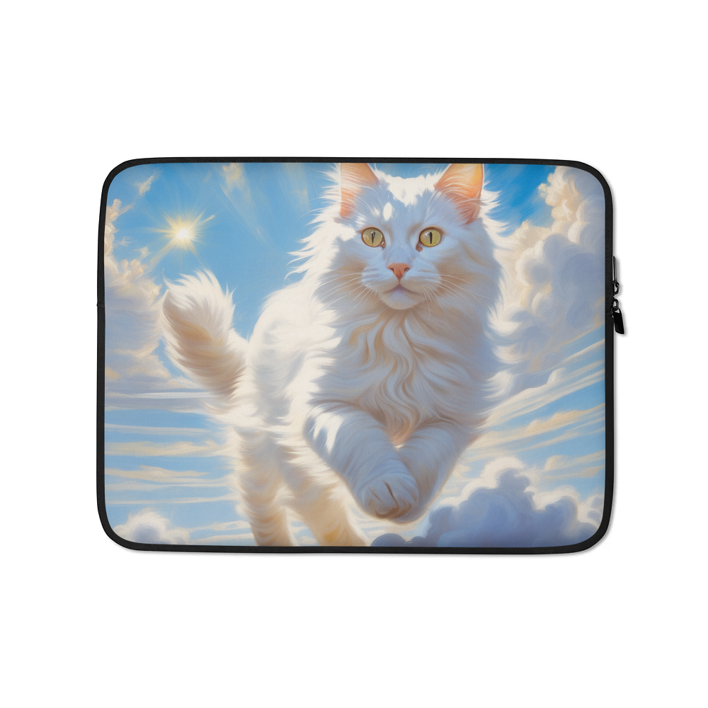 PugMug Custom White Companion Cat Laptop Sleeve