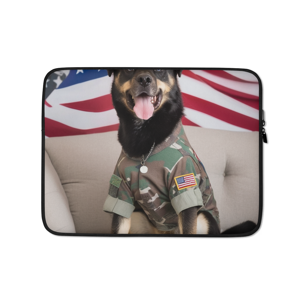 PugMug Custom Blue Laptop Sleeve