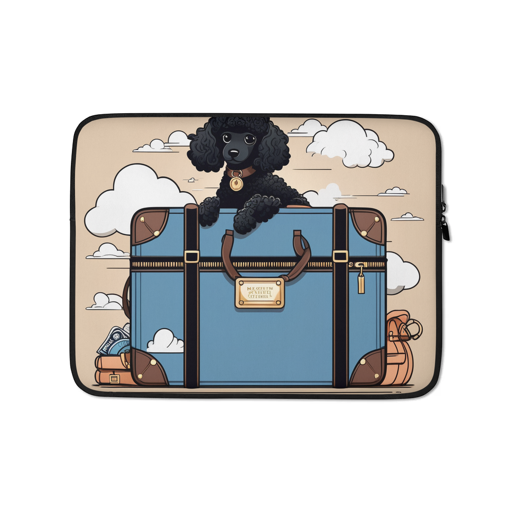 PugMug Custom Black Poodle Laptop Sleeve