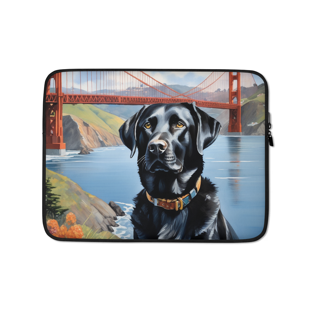 PugMug Custom Black Labrador Retriever Laptop Sleeve