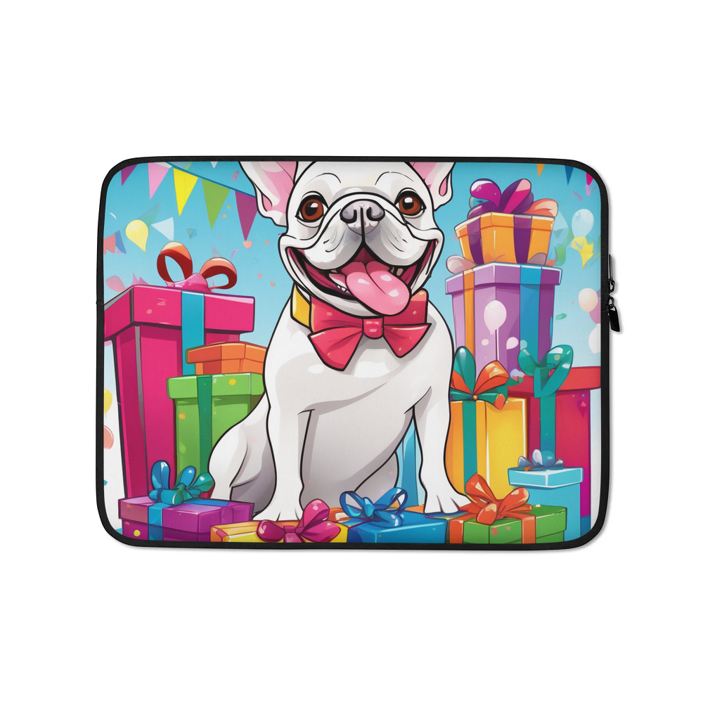 PugMug Custom White French Bulldog Laptop Sleeve